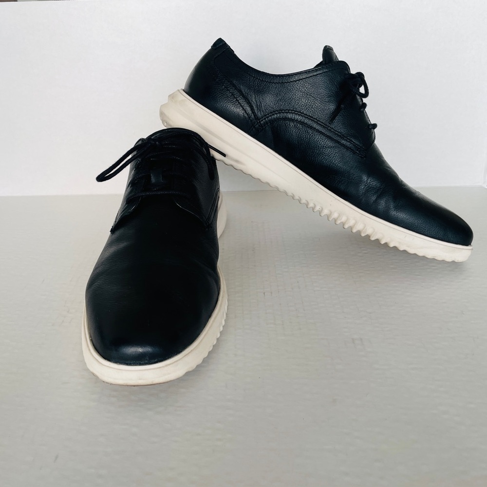 Cole Haan Grand Plain Toe Black Leather Men’s Oxford Shoes Size 13